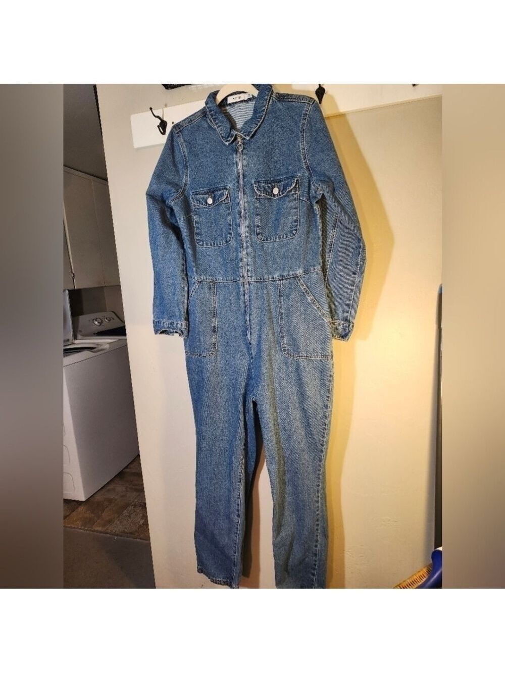 Just fab jean jumpsuit sz XL